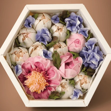 Цветы в коробке, 23 см.
