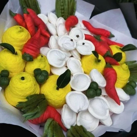 Букет из зефира, 28 см.